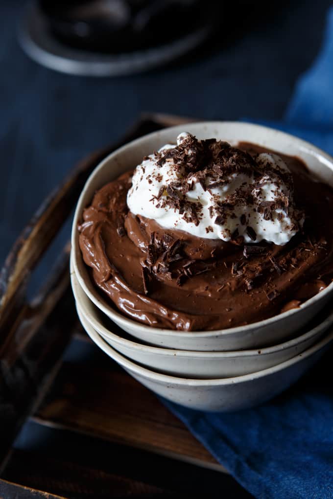 Vegan + Dairy-Free Dark Chocolate Peanut Butter Mousse