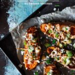 Korean Pork + Kimchi Sweet Potato Skins | sharedappetite.com