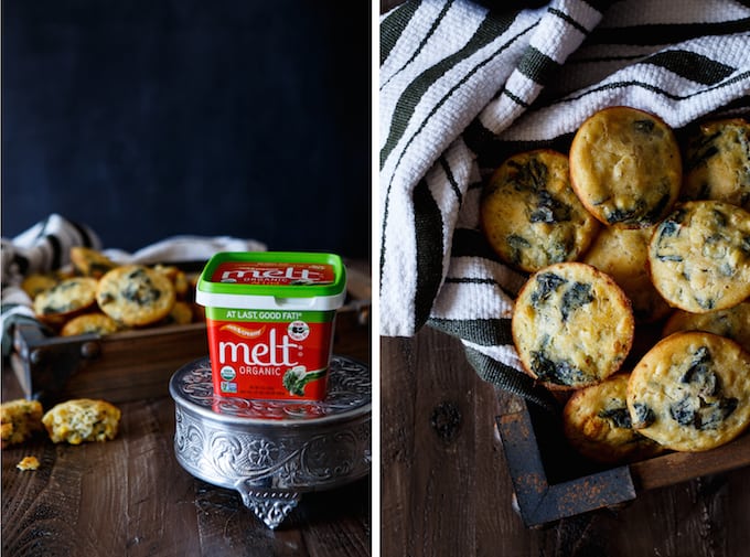 Skinny Jalapeno Kale Cornbread Muffins | sharedappetite.com