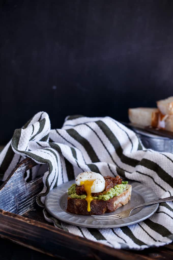 Bacon Jam + Egg Avocado Toast | sharedappetite.com