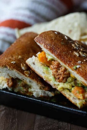 Cinnamon Chili Pork, Sweet Potato, and Avocado Panini | sharedappetite.com