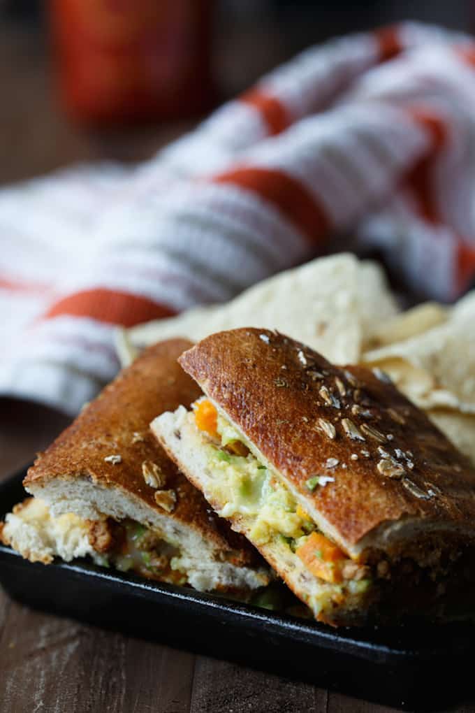 Cinnamon Chili Pork, Sweet Potato, and Avocado Panini | sharedappetite.com