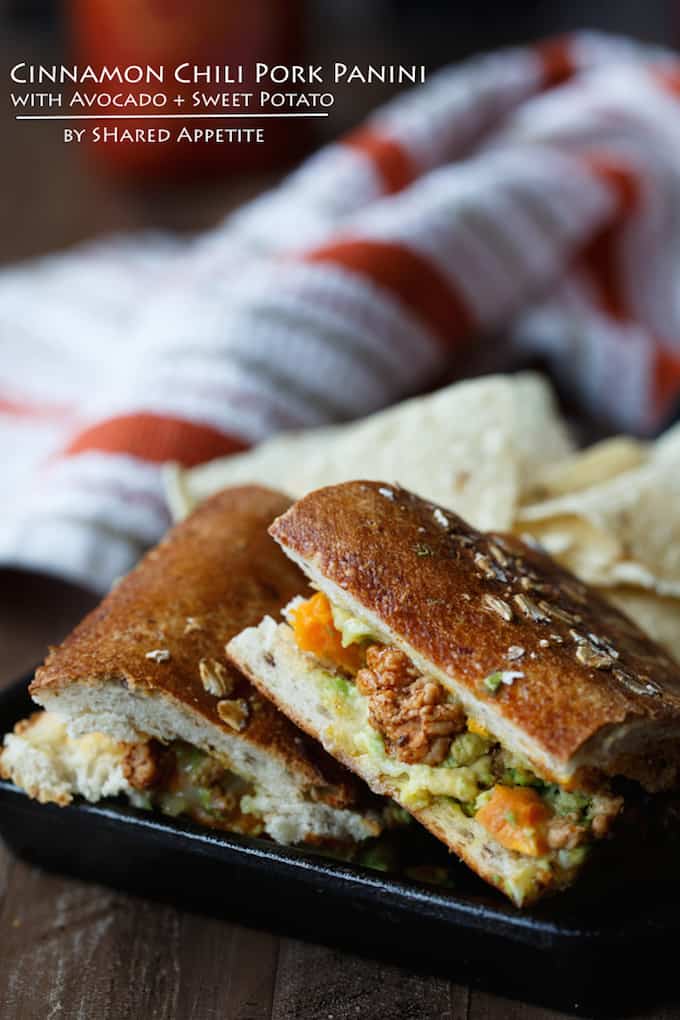 Cinnamon Chili Pork, Sweet Potato, and Avocado Panini | sharedappetite.com