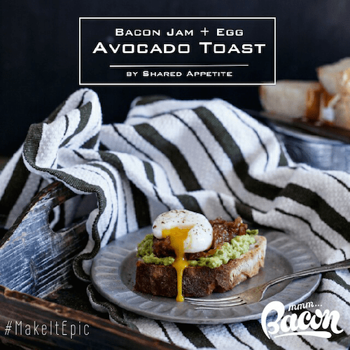 Bacon Jam + Egg Avocado Toast | sharedappetite.com