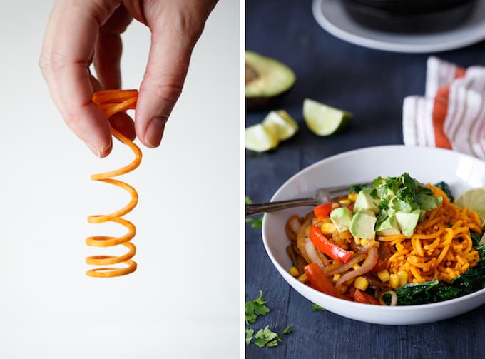 Southwest Sweet Potato Noodle Bowl | sharedappetite.com