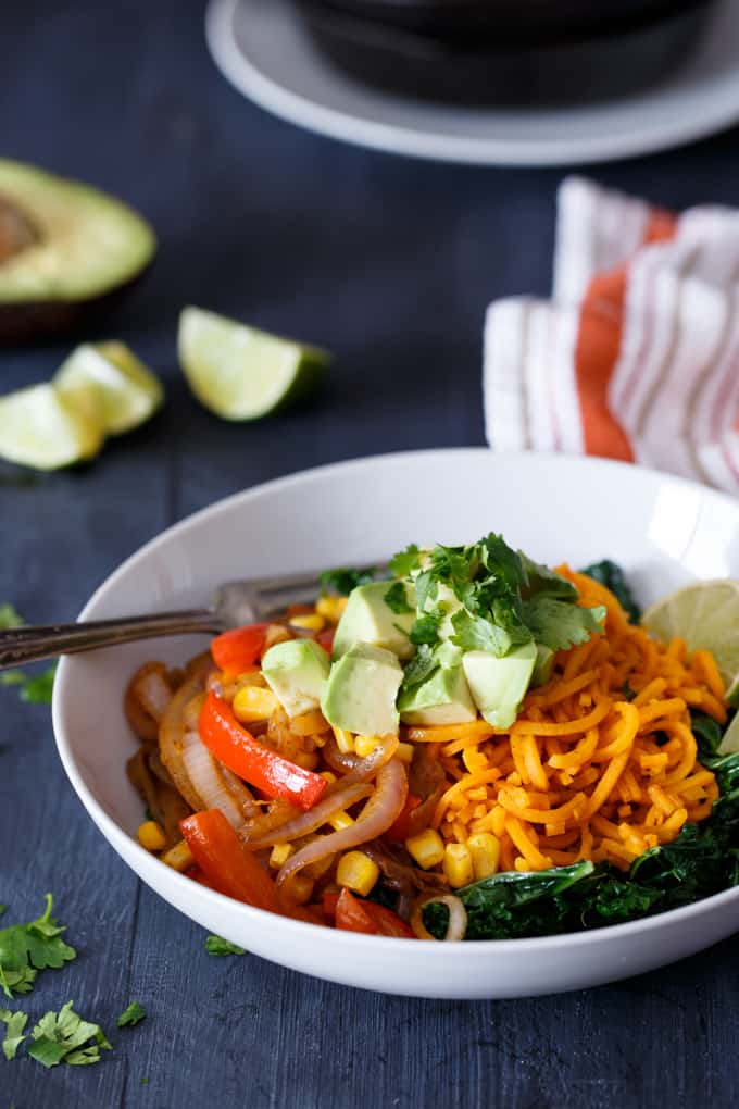 Southwest Sweet Potato Noodle Bowl | sharedappetite.com