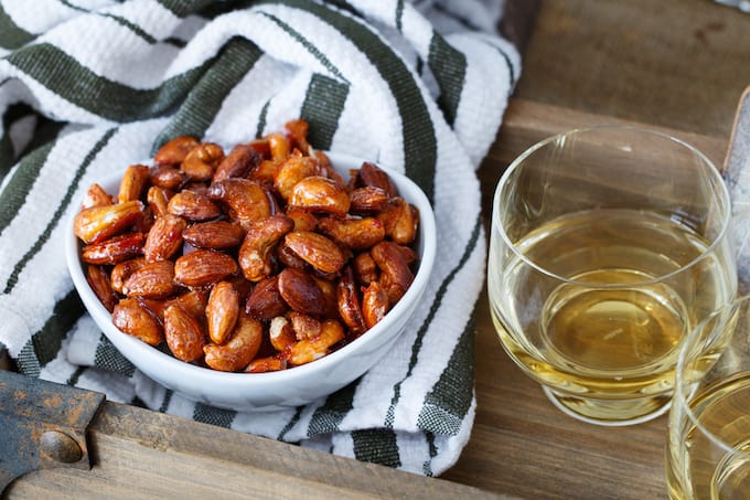 Candied Harissa Spiced Nuts | sharedappetite.com