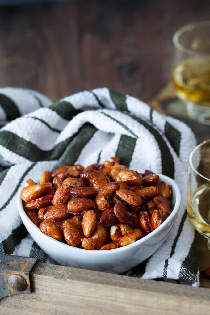 Candied Harissa Spiced Nuts | sharedappetite.com