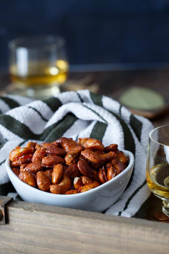 Candied Harissa Spiced Nuts | sharedappetite.com