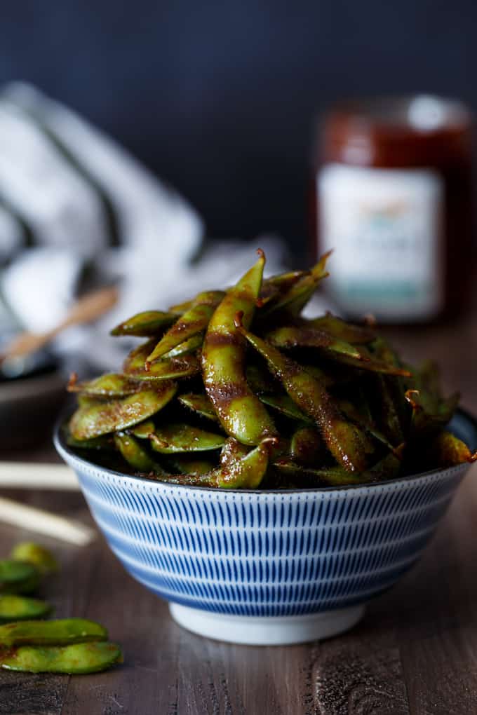 Gochujang Glazed Edamame | sharedappetite.com