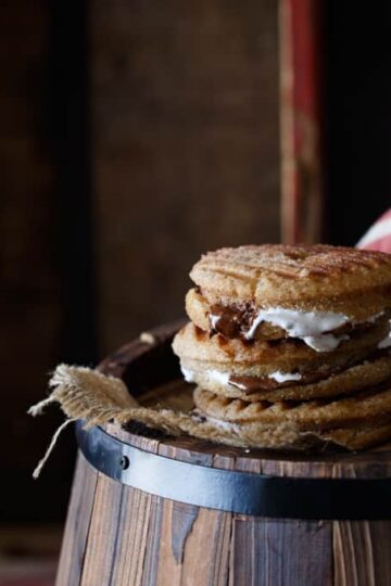 Nutella + Marshmallow Churro Donut Panini | sharedappetite.com