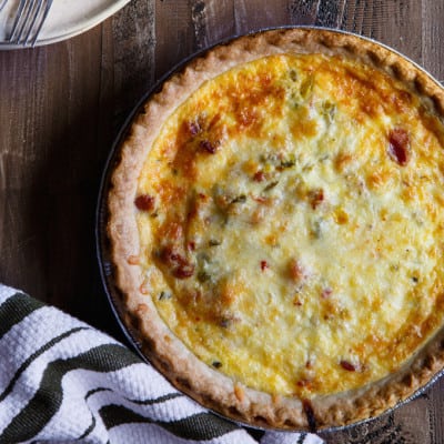 Southwest Bacon and Caramelized Onion Quiche - Shared Appetite