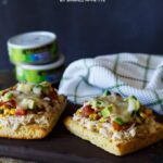 Southwest Tuna Melt with Roasted Corn Poblano Salsa, Avocado, and Bacon | sharedappetite.com #wildcanfan