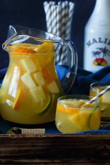 Tropical Pineapple Coconut Sangria | sharedappetite.com