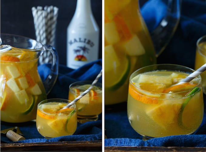 Tropical Pineapple Coconut Sangria | sharedappetite.com