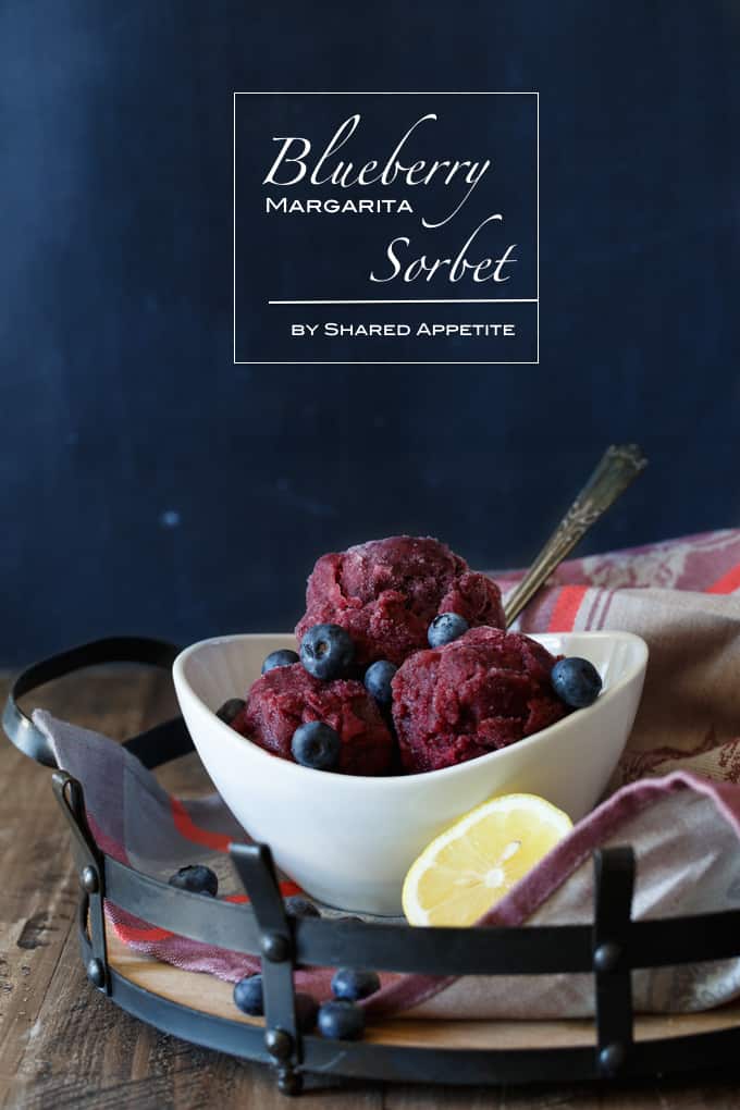 Blueberry Margarita Sorbet | sharedappetite.com