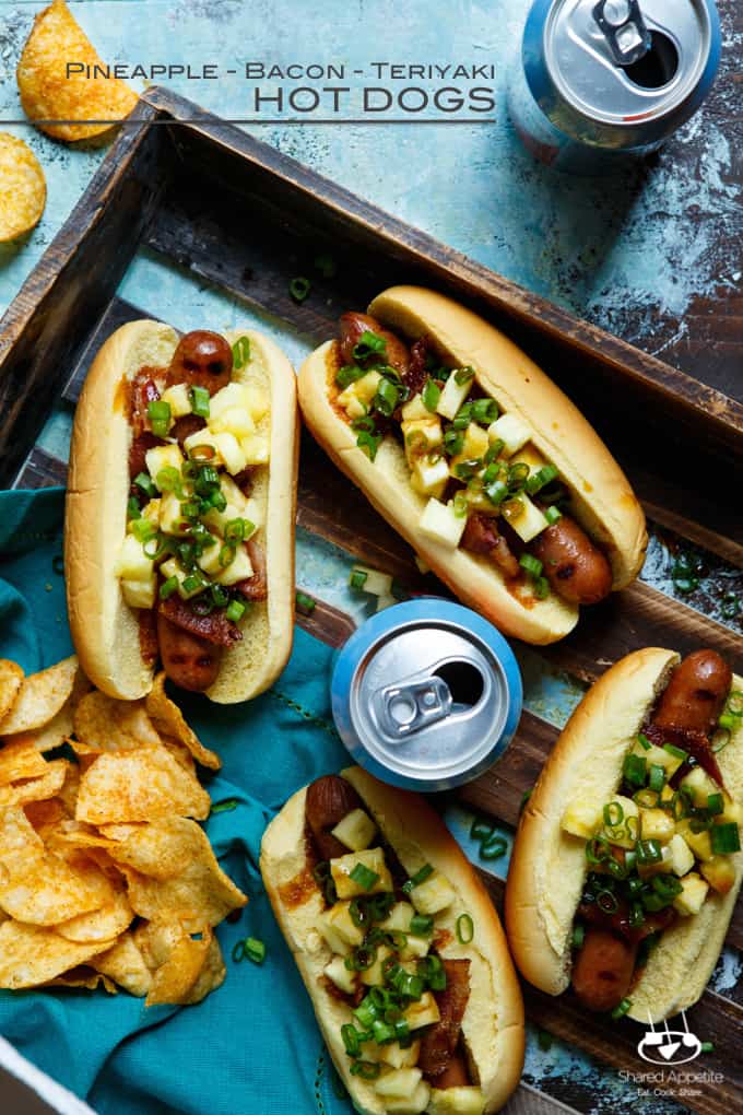 Pineapple, Bacon, and Teriyaki Hot Dogs | sharedappetite.com