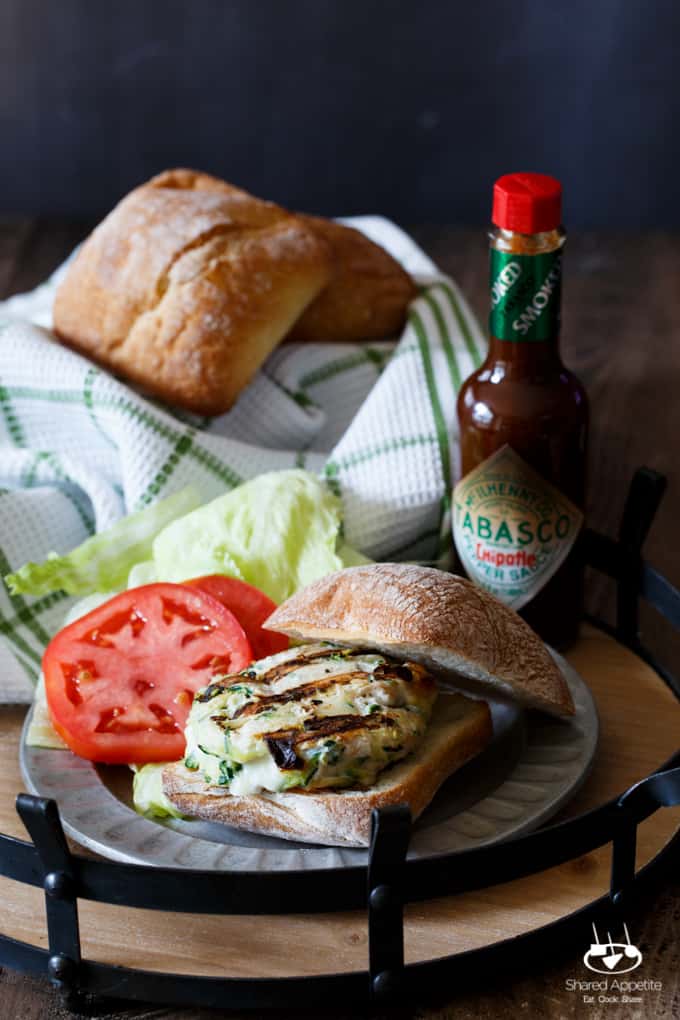 Chicken, Zucchini, and Mozzarella Burgers | sharedappetite.com