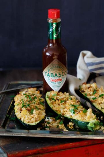 chipotle chicken rice mozzarella zucchini boats 1 copy 2