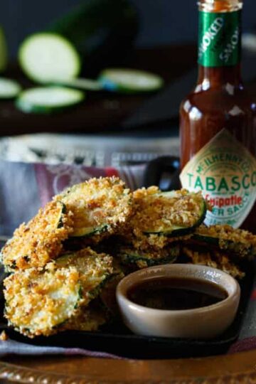Fried Zucchini with Chipotle Honey Dipping Sauce | sharedappetite.com