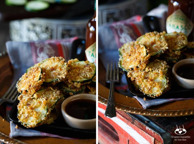 Fried Zucchini with Chipotle Honey Dipping Sauce | sharedappetite.com