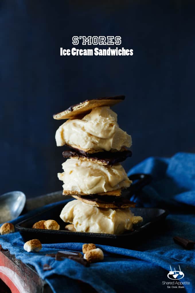 S'mores Ice Cream Sandwiches | sharedappetite.com