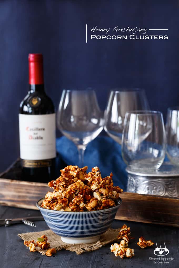 Honey Gochujang Popcorn Clusters | sharedappetite.com