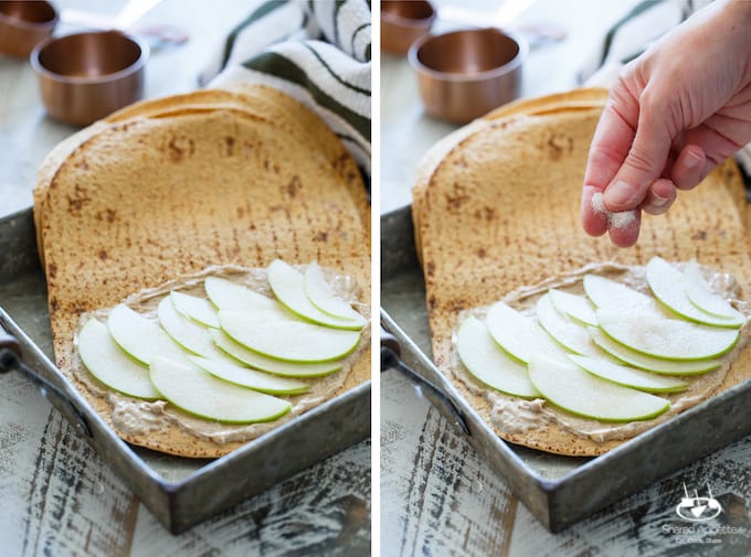 Caramel Apple Cheesecake Quesadillas | sharedappetite.com