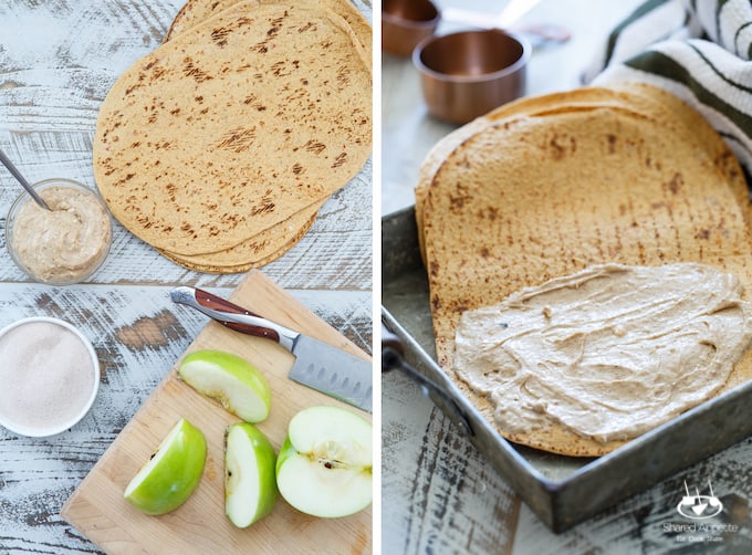 Caramel Apple Cheesecake Quesadillas | sharedappetite.com