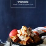 Apple Pie Wontons with Salted Caramel Whipped Cream | sharedappetite.com