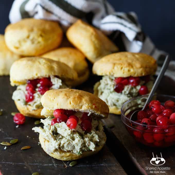 avocado jalapeno turkey salad biscuit sandwiches with pickled cranberries 4 copy 2