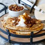 Pumpkin Cheesecake Quesadillas with Pecan Praline Topping | sharedappetite.com