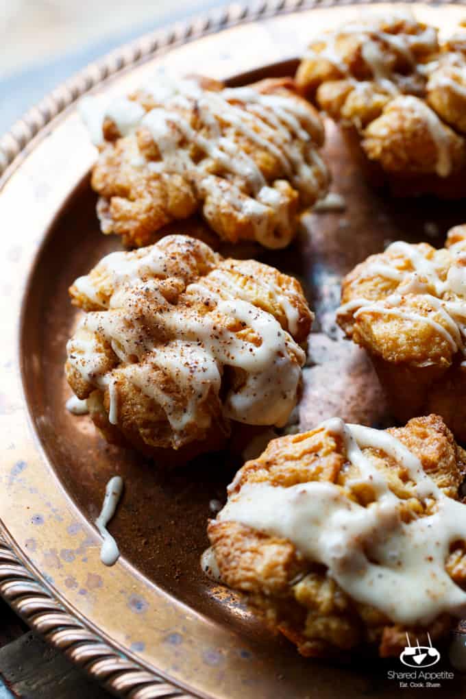 Eggnog Monkey Bread Muffins | sharedappetite.com