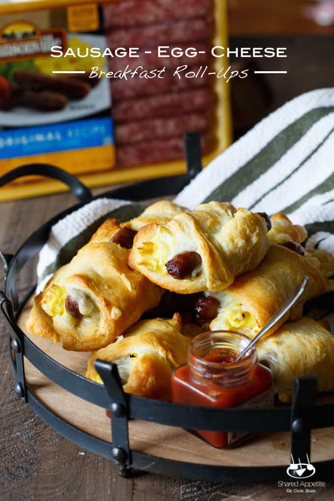 Sausage Egg And Cheese Breakfast Roll Ups Shared Appetite