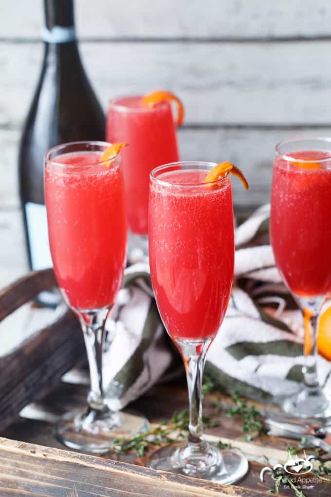 Blood Orange Mint Mimosas - ShortGirlTallOrder