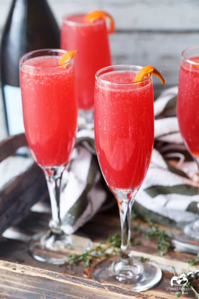 Blood Orange Thyme Mimosas | sharedappetite.com