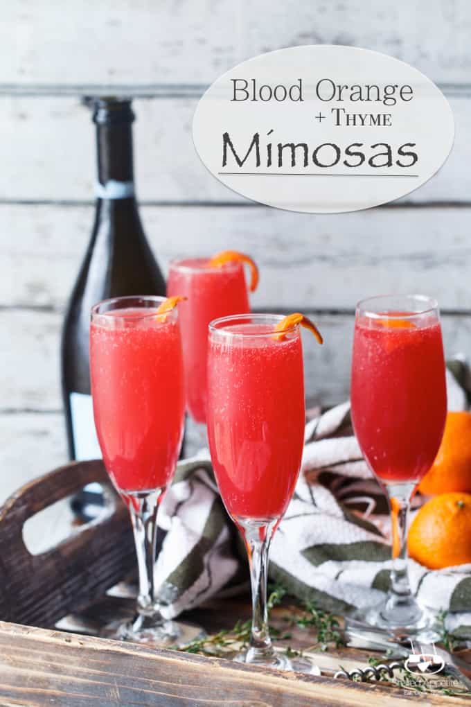 Blood Orange Thyme Mimosas | sharedappetite.com