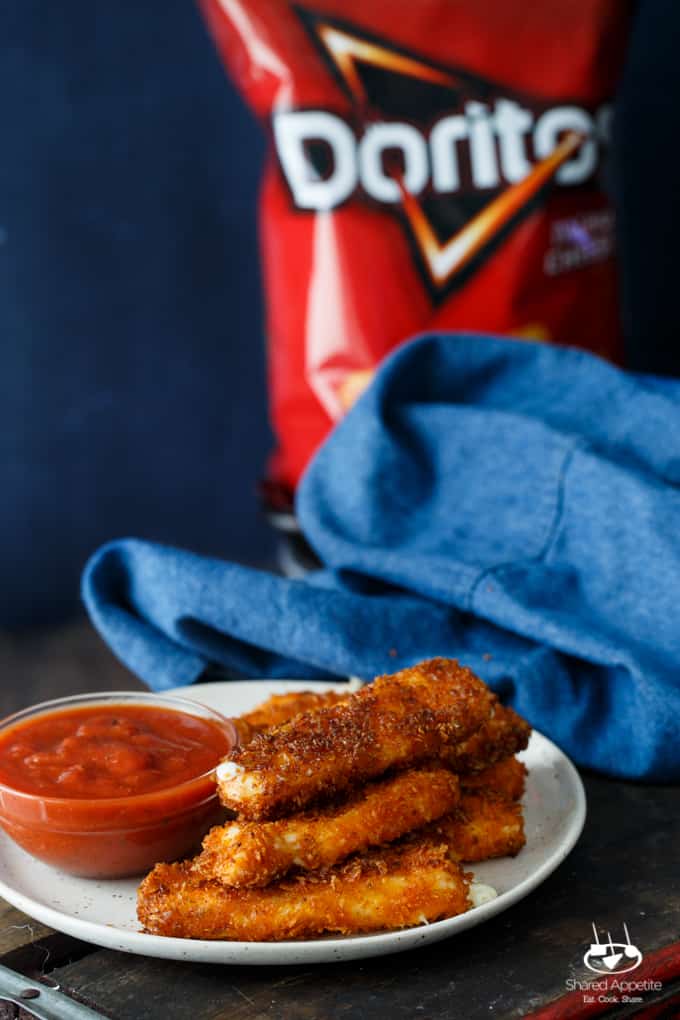 Doritos Crusted Mozzarella Sticks | sharedappetite.com