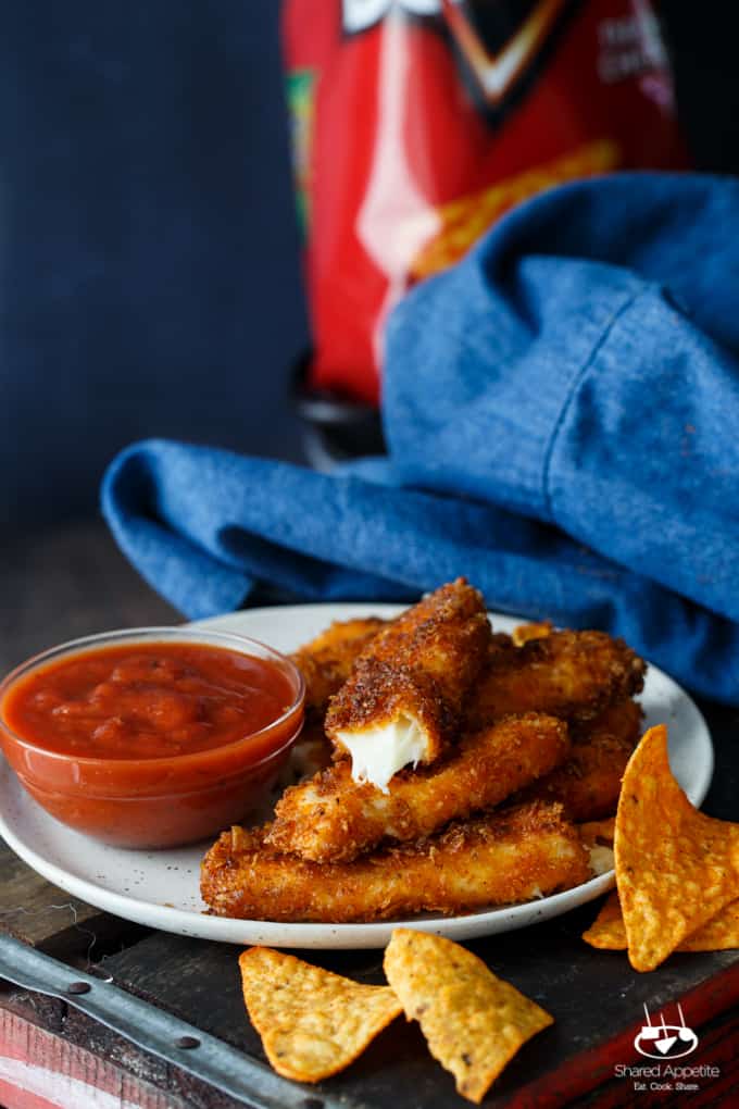 Doritos Crusted Mozzarella Sticks | sharedappetite.com