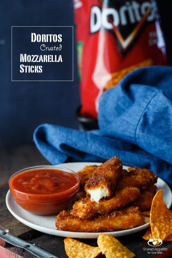 Doritos Crusted Mozzarella Sticks | sharedappetite.com