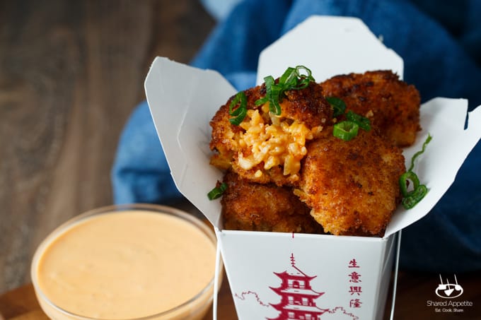 Sriracha Bacon Fried Rice Balls | sharedappetite.com