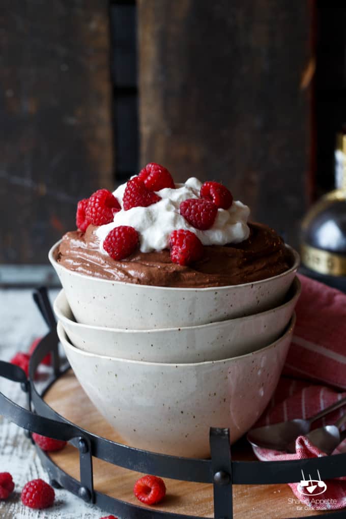 Vegan Chocolate Raspberry Mousse | sharedappetite.com