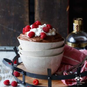 Vegan Chocolate Raspberry Mousse | sharedappetite.com