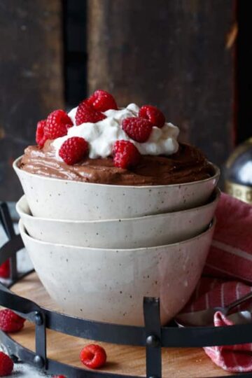 Vegan Chocolate Raspberry Mousse | sharedappetite.com