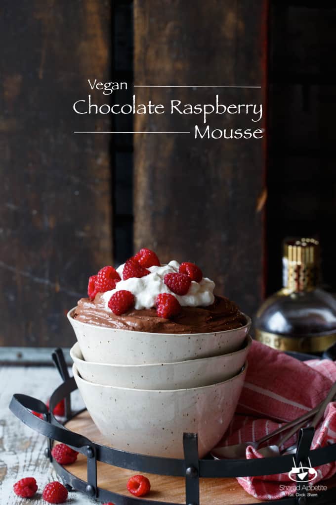 Vegan Chocolate Raspberry Mousse | sharedappetite.com