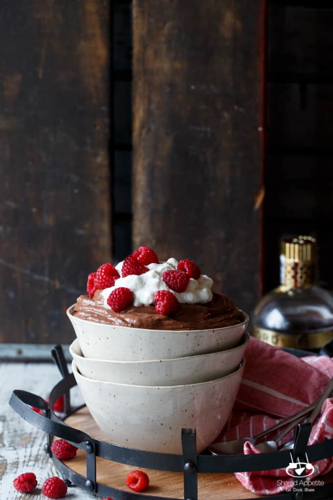 Vegan Chocolate Raspberry Mousse | sharedappetite.com