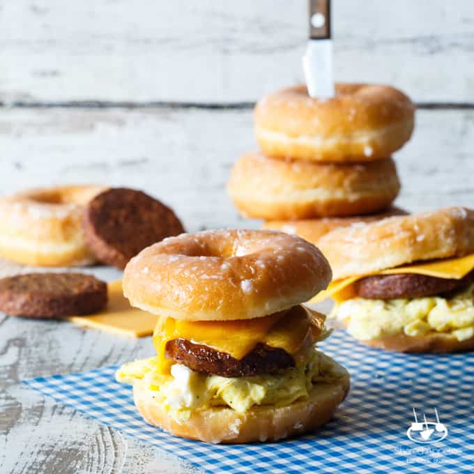 sausage egg cheese donut breakfast sandwiches 6 copy 2