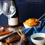 Southwest Ancho Chile Crusted Lamb Chops with Jalapeno Bourbon Sauce and Ancho Sweet Potato Puree | sharedappetite.com