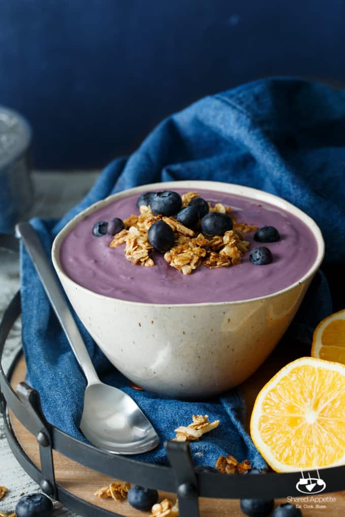 Vegan Blueberry Meyer Lemon Yogurt | sharedappetite.com