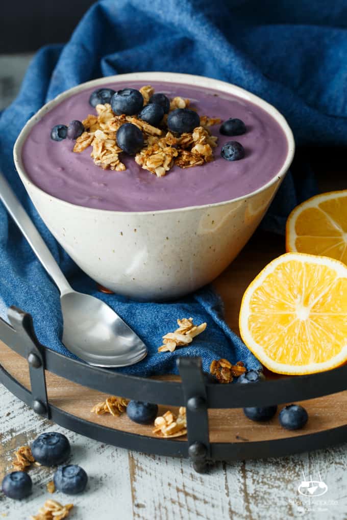 Vegan Blueberry Meyer Lemon Yogurt | sharedappetite.com